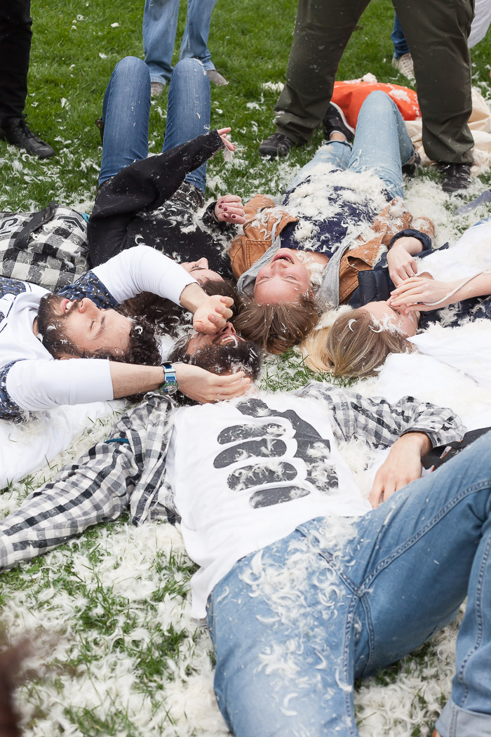 pillow fight london battaglia cuscini